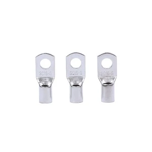 Sc25-10 Lug 4 Awg 3/8 Stud Tinned Copper Lug Bare Eyelets Tubular Ring Terminals Battery Cable Terminal