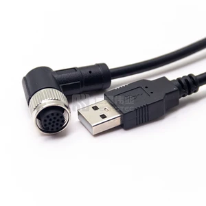 M12 a Code 5pin to USB Connector Cable