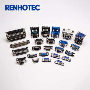 Stacked 9Pin 15Pin 37Pin D-SUB Connector DB15 Right Angle D SUB Straight PCB Mount with Spacer
