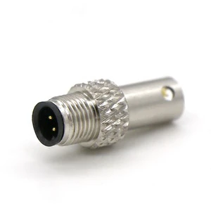 Shielded Waterproof Connector M5 Male 3Pin 4Pin overmoling Straight Connector
