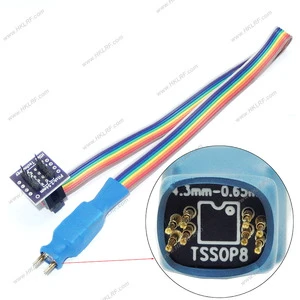 Programmer Adapter Socket TSSOP8-DIP8 Chip Download Burn Write Probe 0.65 Socket Cable Test Probe