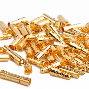 Genuine Amass GC3510 3.5mm Banana Plug, Bar-shaped Gold-Plated Power Connector For RC Model, Factory Direct OEM Service
