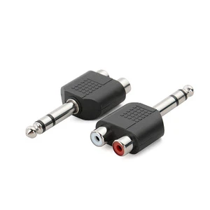 Stereo Male to Dual RCA Female Audio Adapter for Sound Equipment (Double Channel)