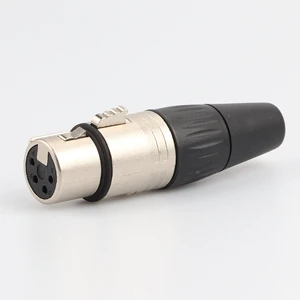 Male Female XLR 3 Pin 4Pin Audio Video Cable Connector for Microphones