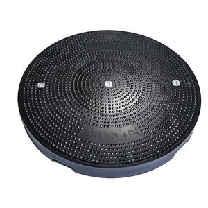 EN124 Custom OEM 790mm Gas Station Manhole Cover D400 C250 Load SMC Waterproof Double EPDM Rubber Sealing Anti-slip Design