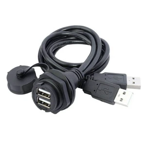 Top Quality IP67 Nylon USB 2.0 3.0 Type-C Micro USB Female Panel Mount Connector Cable Socket Pcb Wire Connector