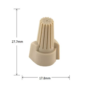 U&L Listed Standard 22-8AWG 100pcs HP12 Tan Twist On Wing-nut Wire Connectors Nuts
