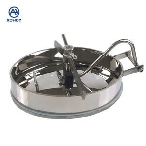 Aohoy Ss Bulk Order Wholesale OEM 304 316 Sanitary Stainless Steel tank Inwards Opening Elliptical Oval Manway Manhole Cover