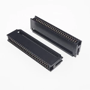 IDC Type Card Edge Slot 2.54 mm Pitch 50 Position Socket 1.27 mm Ribbon Cable Connector Board Gold Finger Receptacle HIF5D