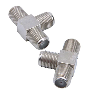 Three F-Plug Type Coaxial Cables 1 PCS 2-Way F-Type Combiner TV Coaxial Connectors RF Adapters Joiners