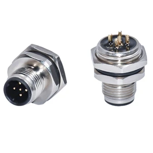 Custom IP67 Waterproof M12 Circular PCB Connector 3/4/5/7/8/12 Pin Panel Mount Wire Connector M12 Cable Assembly