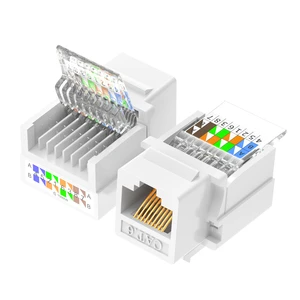 Factory Price Rj45 90 Degree Modulos Toolless Plug Cat3 Cat5e Cat6 Network Utp Rj45 Keystone Socket