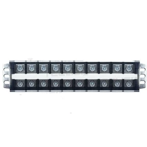 China Factory Fixed Terminal Blocks High Volume Barrier Dual Row Screw Terminal Block 600V 20A