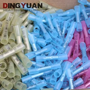DINGYUAN Automotive Heat Shrink Butt Terminals Sealed Shrink Wire Connector Crimp Marine Electrical Butt Connectors