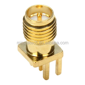 RP SMA Female Edge PCB Mount Connector