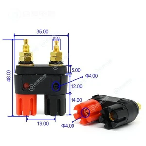High Quality 4mm Double Screw Type Gold Plated Banana Plug Jack Socket Binding Post for Speaker Amplifier Banana Tip Connectors