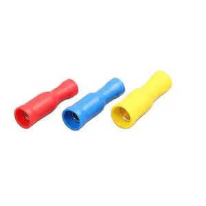 Bullet-Type Female Pre-Insulated Terminals - Pure Copper Core, Flame-Retardant Sheath, Quick-Disconnect, Secure Crimping