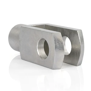 Custom CNC Machined Stainless Steel Clevis Joint Precision Turned Rod End Clevis With Internal Thread Cylinder Y-Connector