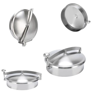 Food Grade Stainless Steel Round Manhole Cover Quick Opening Sanitary Atmospheric Manhole for Fabrication Services