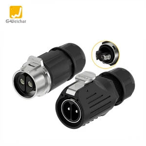 E-Weichat LP28 2 3 Pin High Current 50A 500V Male/Female Waterproof IP67 Power Aviation Plug Connector for Wire Connections