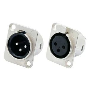 XLR Connector 3pin XLR Panel Chassis Socket Connector Xlr Audio Cannon with PUSH Lock