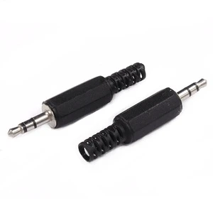 3.5MM Plastic Stereo Headphone Jack Plug Welding Line Microphone Audio Adapter Connector