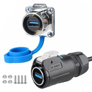 Cnlinko LP24 Industrial USB 3.0 Connector IP68 Waterproof Quick-Lock 0.5m Cable Aviation Plug Original Stock For System Stock