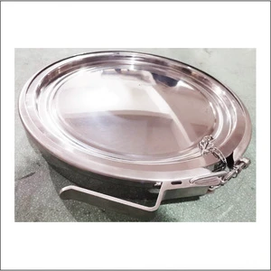 DN400 S316L Quick Release Clamped Round Non-Pressure Manhole Cover