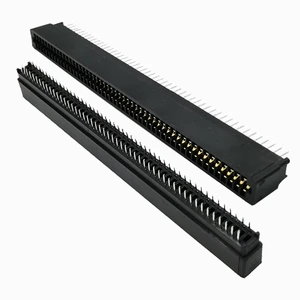 2.54 mm Pitch 100-Pin Dual Row Card Edge Connector 2x50 Position Gold Finger Board Socket Holes 2.54 mm Edge Connectors