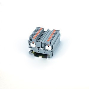 TD-2.5 Copper Top Contact Push-in Technology Multi-connection Spring Cage Din Rail Terminal Block 2.5mm2 800V Tin Plated