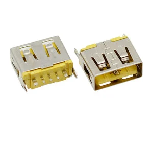 High Current 3A/5A USB Type-A Vertical PCB Mount Plug 5 Pin Female Socket SMT USB 2.0 Charging Port Connector