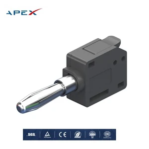 Quick Connect Banana Plug Direct Plug 32A Push-in Wiring Sensor Power Connector 0.5-4mm Brass Contact High Voltage PA6 Version