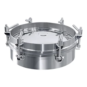 DONJOY SS304/SS316L Circular Manhole Cover Manways 200-600mm Sand-Blasting Polished Matte Surface for Food Fabrication Services