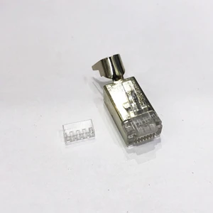 100pcs/box CAT.7 RJ45 Connector SFTP Shielded Modular Plug 8P8C Ethernet Network Connector for Cat.7 Installation Cable
