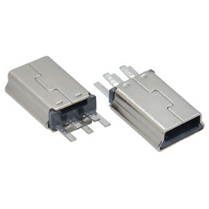 USB B 1.1 Mini 5P Male Socket Iron Shell Nickel Plated Micro Male Connector for Charging Cable Port Phone Accessories