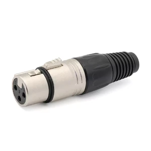 Xlr Connector Professional Nickel Plated 3P Audio Cable Mount Adapters Female 3 Pin Metal Terminals Connector