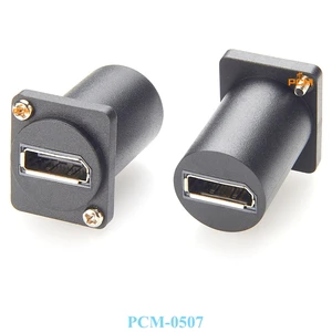 DP Panel Mount Feedthrough Connector 8k 60hz Displayport Panel Coupler in D Shell Compatible with Cliff Feedthrough XLR Plastic