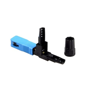 Fiber Optic Fast Assembly Connector High Quality Blue SC UPC Fiber Optic Drop Cable Fast Connector Field Assembly