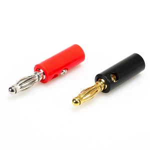 4mm Banana Plug Adapter Zinc Alloy Double-Hole Horizontal Multimeter Test Speaker Lantern Tip Connectors Banana Tip Connectors