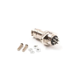 Diamond-Shape GX16 Aviation 8-Core Coaxial Connectors (RF) Silver Plated Thickened Housing Circular Connector
