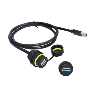 YXY IP67 USB 2.0/3.0 Waterproof Panel Mount Female Male PCB Mount Quick Bayonet Connect 1.5A Customizable Length Connector Cable