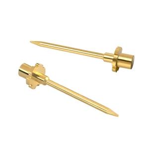 Gold Plated CNC Pin Connector Brass Test Probe Pin OEM Custom Conductive Pin