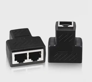 Cat6a Rj45 Connectors 1000Mbps One in Port 2 Out Ports