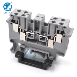 QITAI QUKJ-4/2x2 Din Rail QUATTRO 690V 32A 4mm2 4-Contacts Screw Terminal Strip Copper Contacts Wire Connector Terminal Blocks