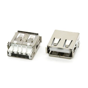 Mid Mount USB 2.0 Connector Right Angle USB 2.0 4Pin A Type Female Socket Connector