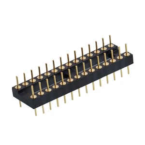 Hot-sale 2.54mm Round Pin IC Socket Connectors 28Pin Pin Header Straight Type DIP Male PCB Connector