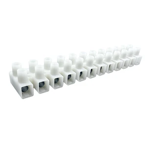 Terminal Block T16-12(A) for 94V-2 Flame-retardant 750V 76A Rated PP Wiring Strip Through-type 12-position Terminal