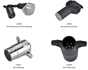 European Standard 7-Pin 13-Pin Trailer Plugs/Sockets Waterproof Dustproof 12V DC Electrical Connectors Heavy-Duty Connectors