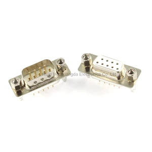 HCD Fixed Screw DP9 DP15 DP25 DP37 Male Female Connector Insert Plate Type D-Sub DB9 DB15 DB25 DB37 9/15/25/37 Pin 50pcs/box