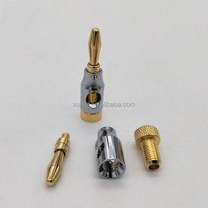 Banana Plugs Audio Jack Connector 24k Gold Speaker Connector